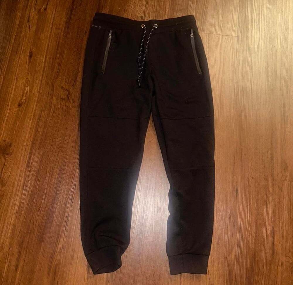 Southpole Mens Active Fleece Jogger Pants with Zipper Pockets